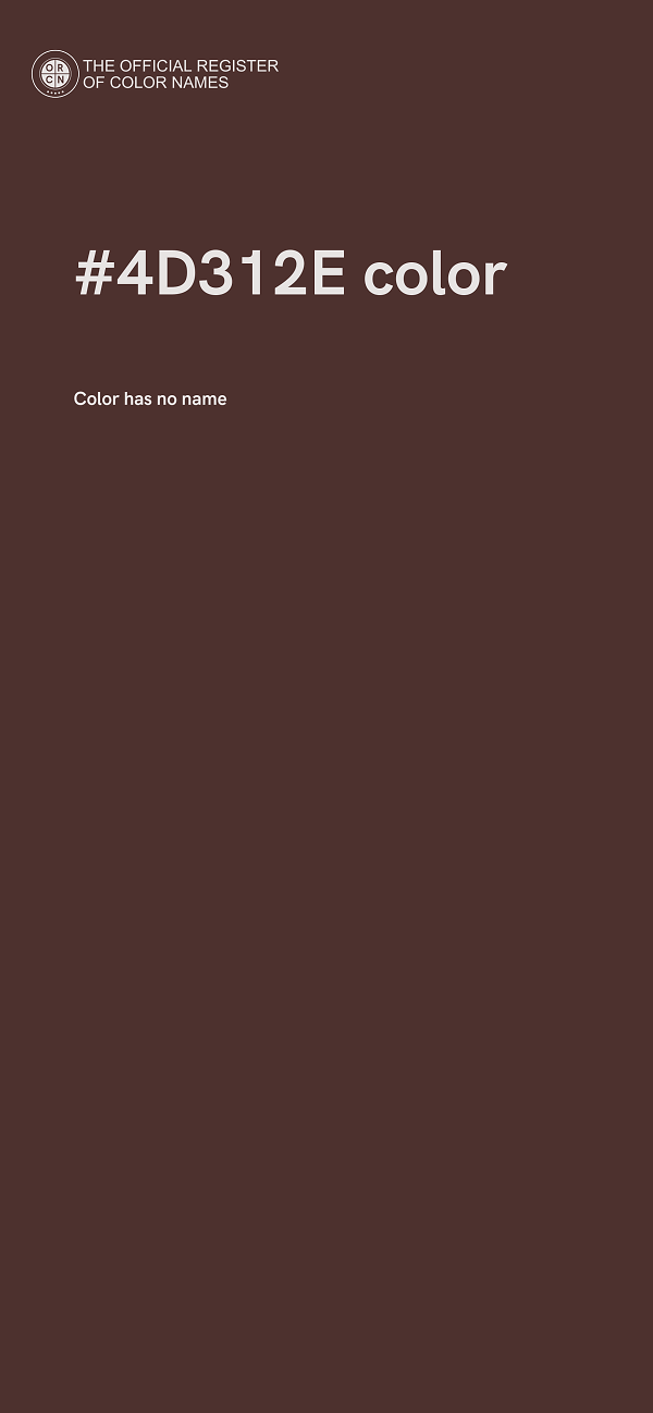 #4D312E color image