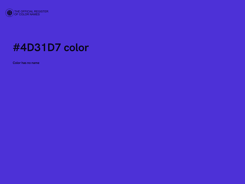 #4D31D7 color image