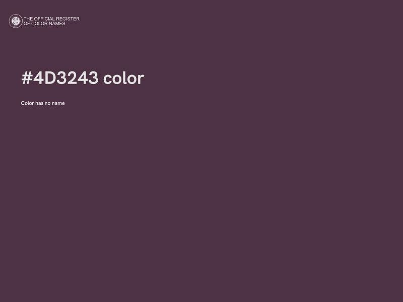 #4D3243 color image