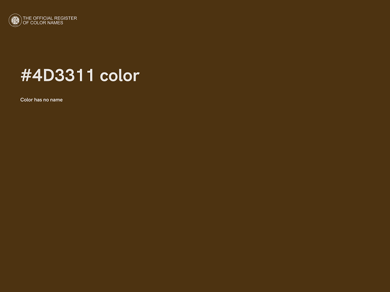 #4D3311 color image