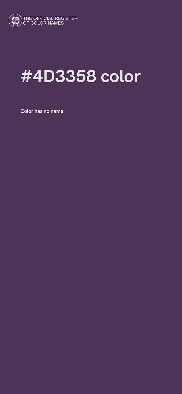 #4D3358 color image