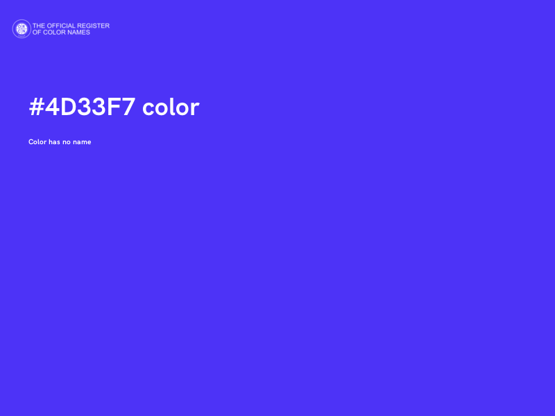 #4D33F7 color image