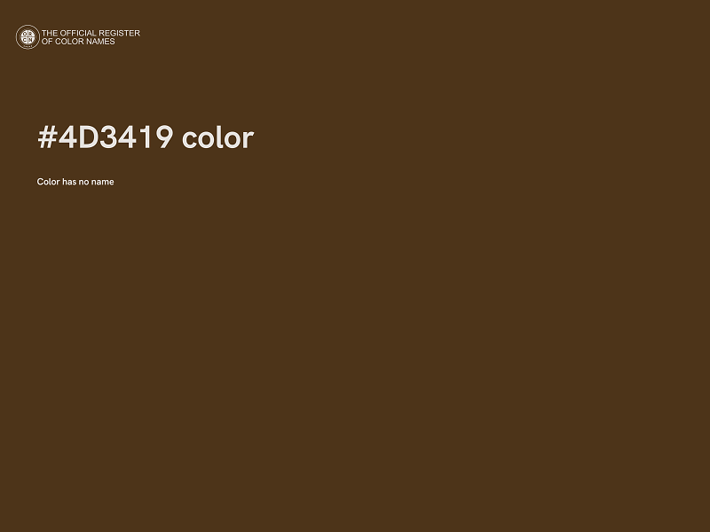 #4D3419 color image