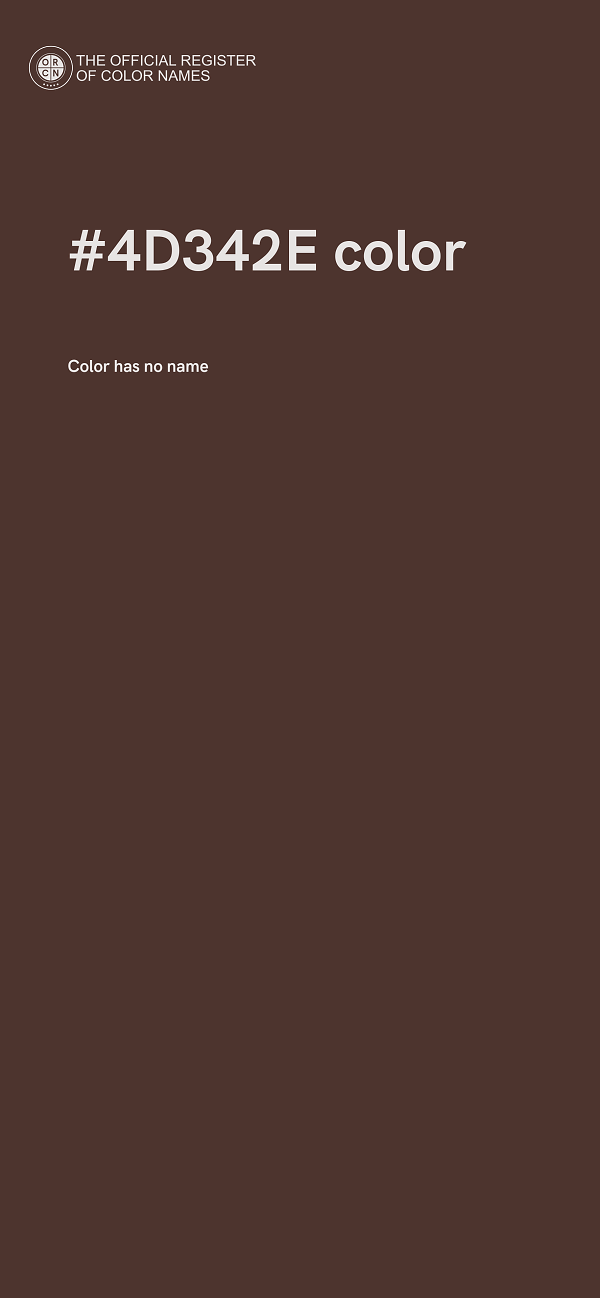 #4D342E color image