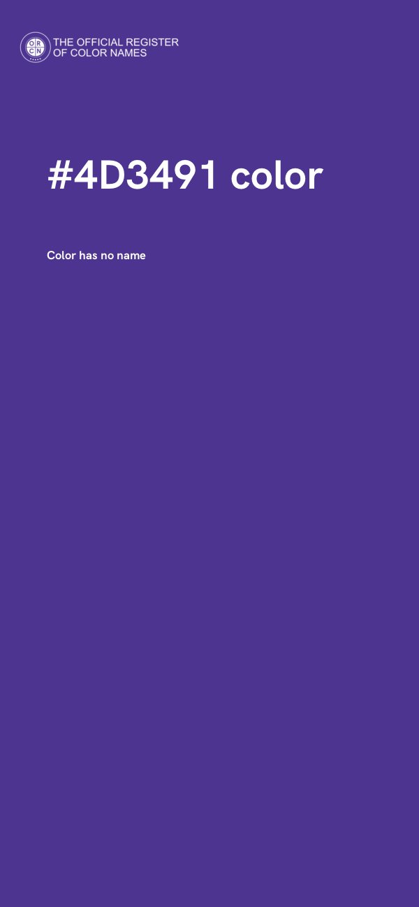 #4D3491 color image