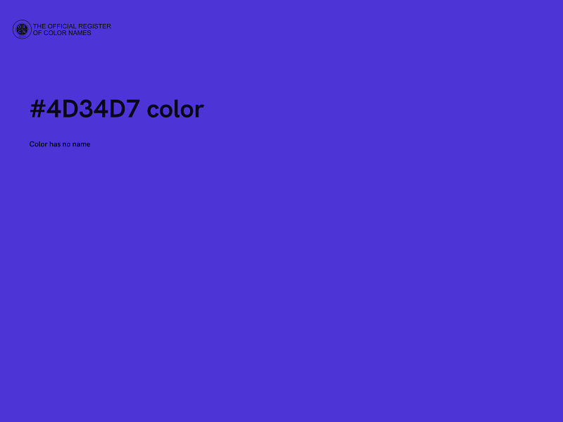 #4D34D7 color image