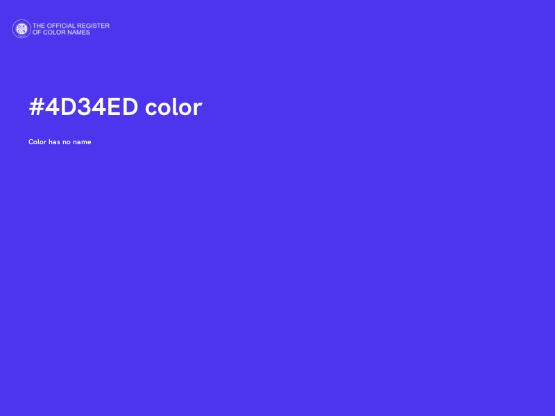 #4D34ED color image