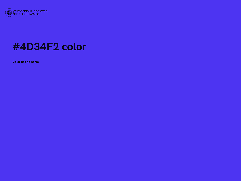 #4D34F2 color image