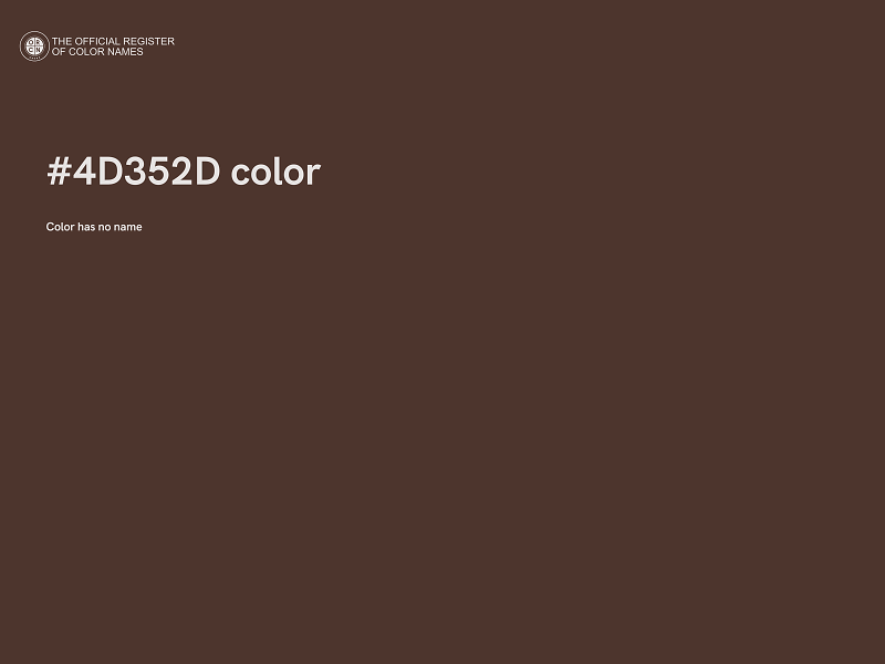 #4D352D color image