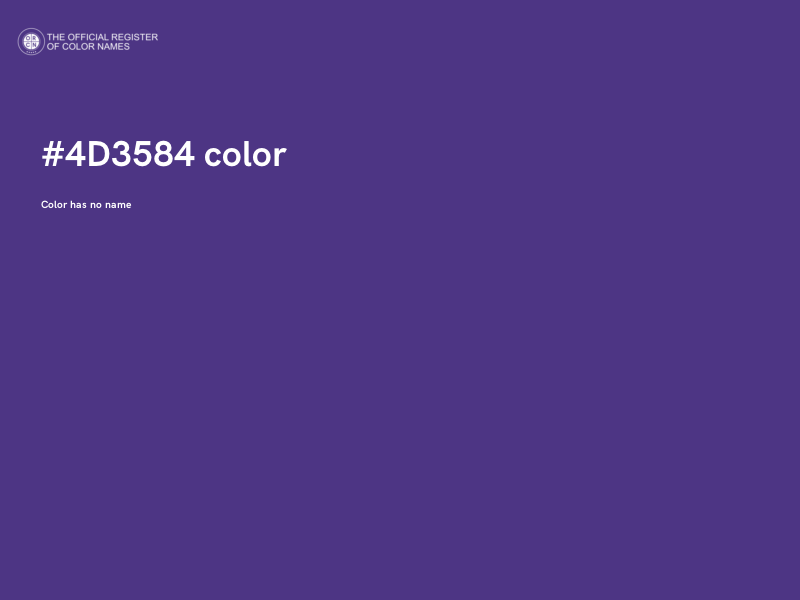 #4D3584 color image