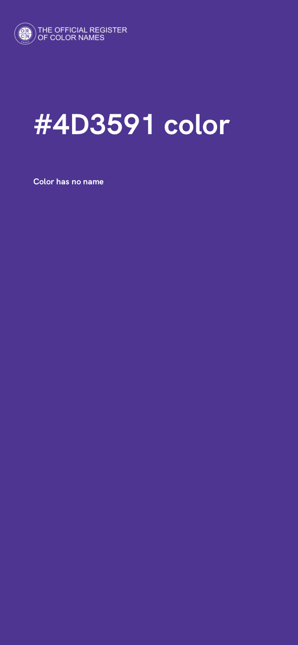 #4D3591 color image