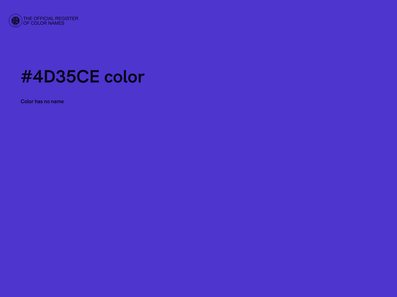 #4D35CE color image