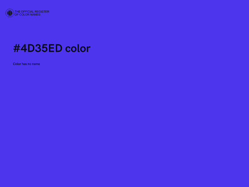 #4D35ED color image