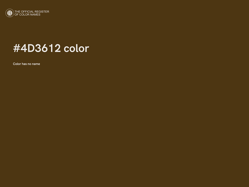 #4D3612 color image