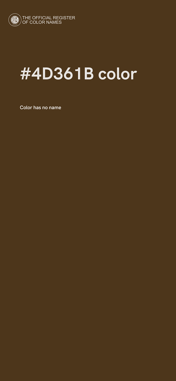 #4D361B color image