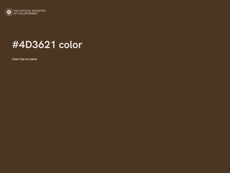 #4D3621 color image