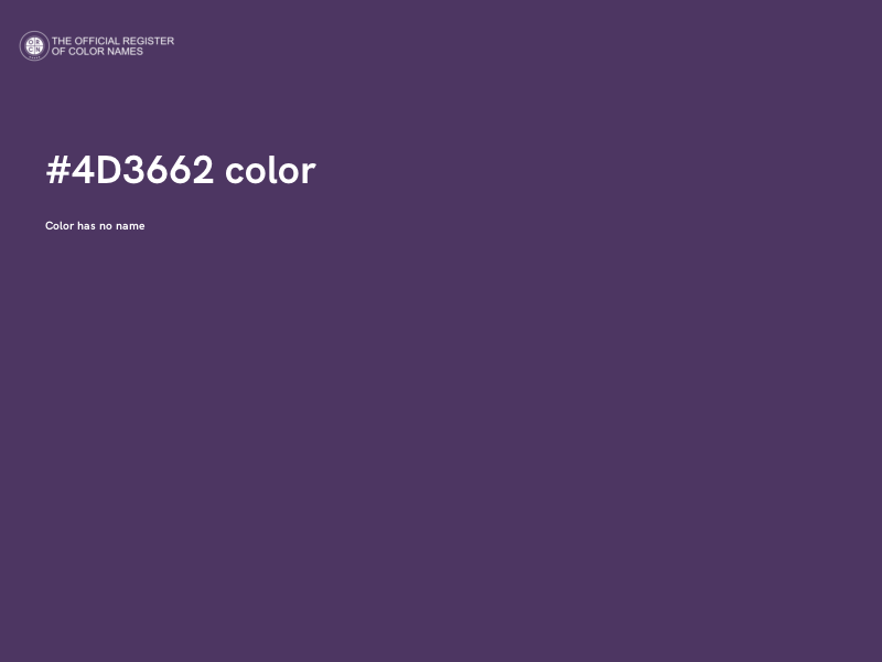 #4D3662 color image