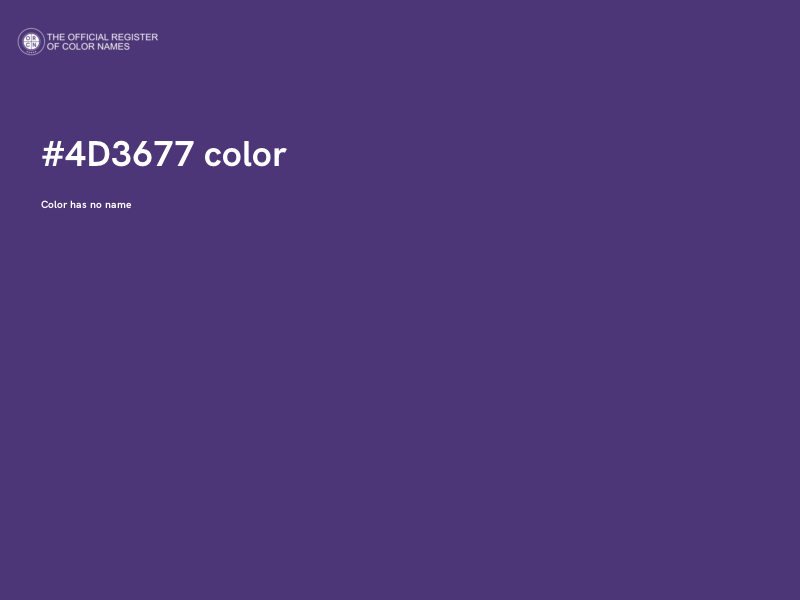 #4D3677 color image