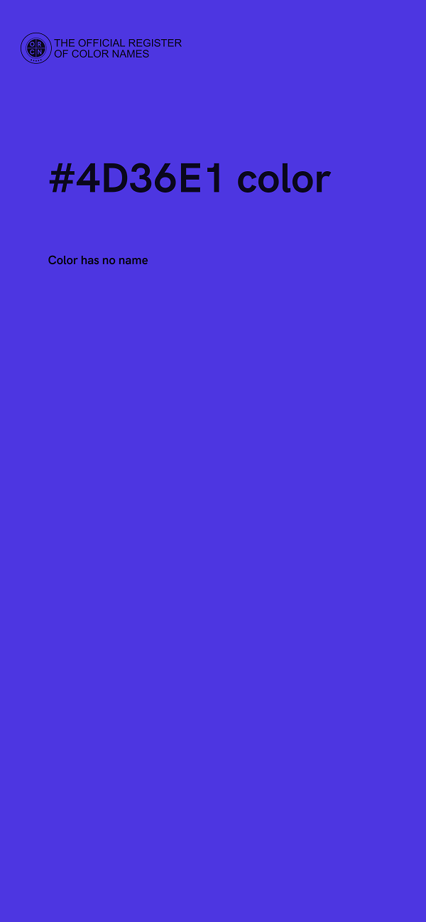 #4D36E1 color image