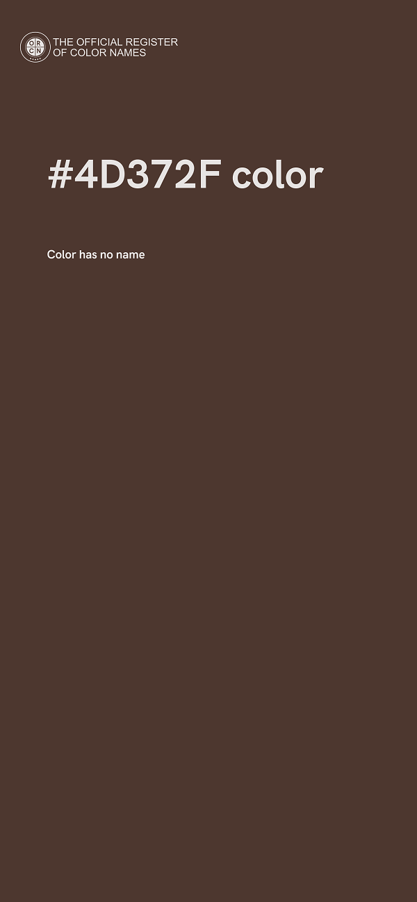 #4D372F color image