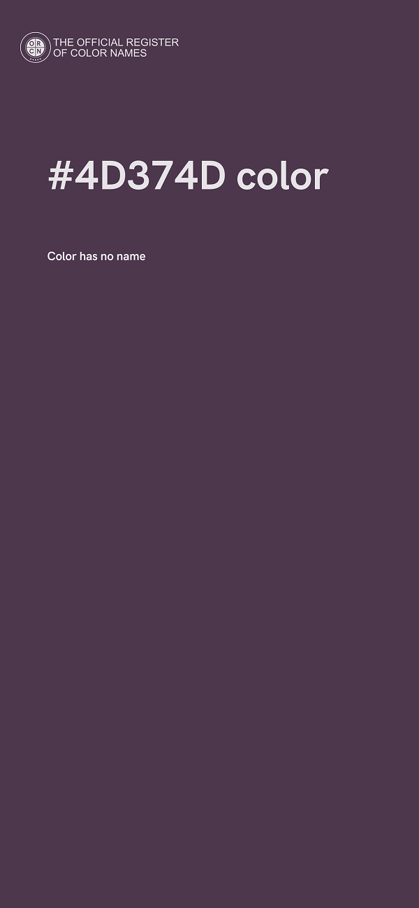 #4D374D color image