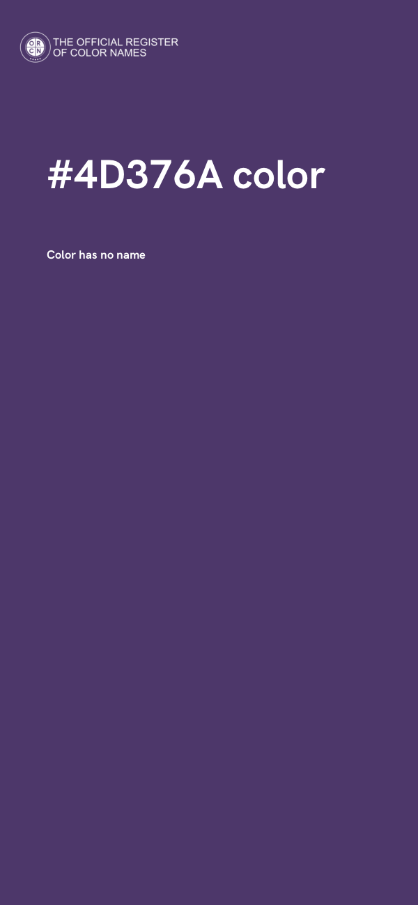 #4D376A color image