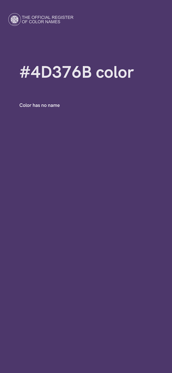 #4D376B color image
