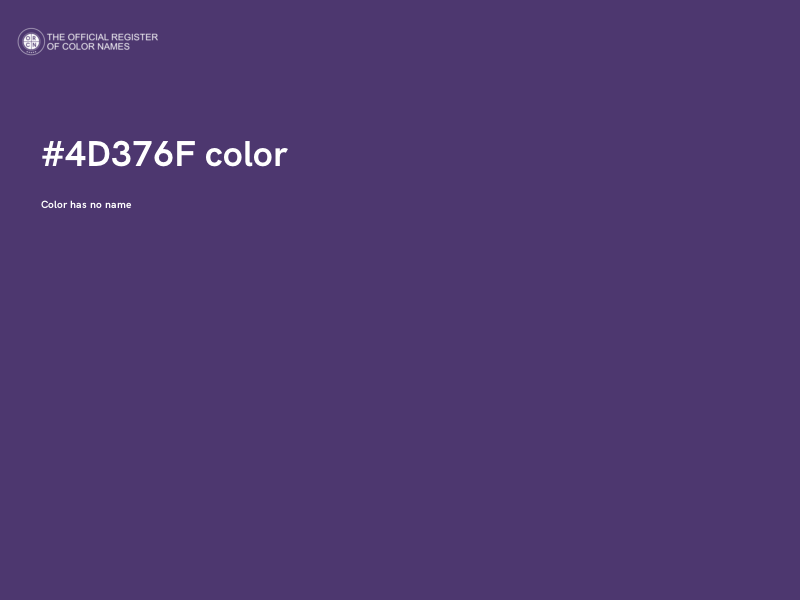#4D376F color image