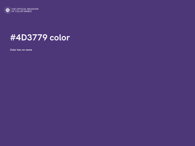 #4D3779 color image