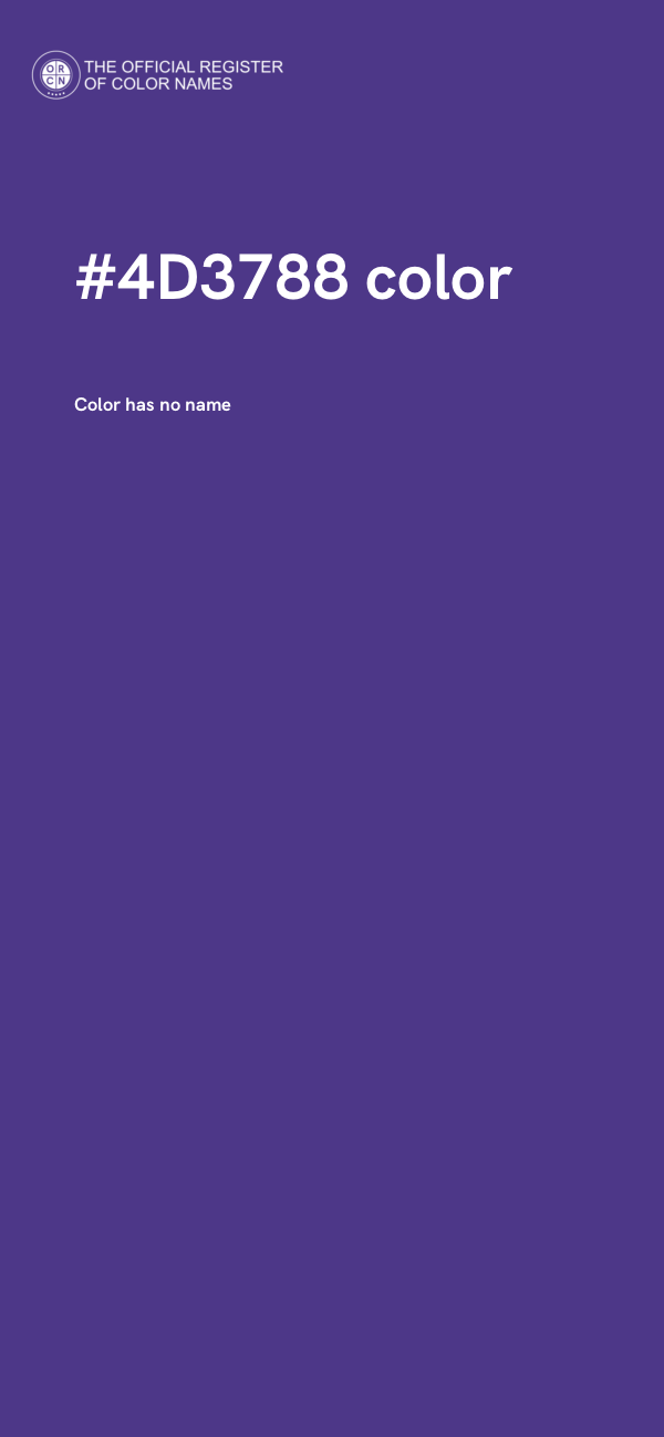 #4D3788 color image
