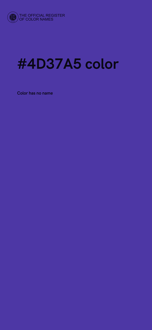 #4D37A5 color image