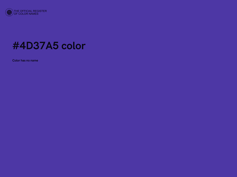 #4D37A5 color image