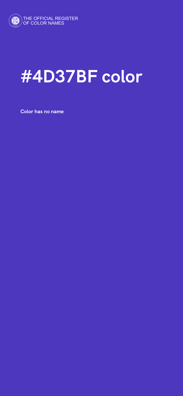 #4D37BF color image