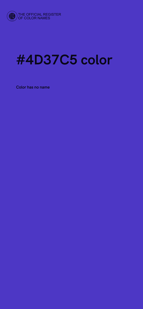 #4D37C5 color image