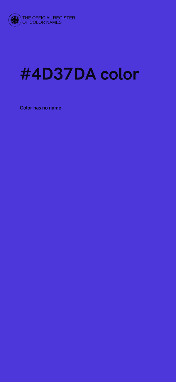 #4D37DA color image