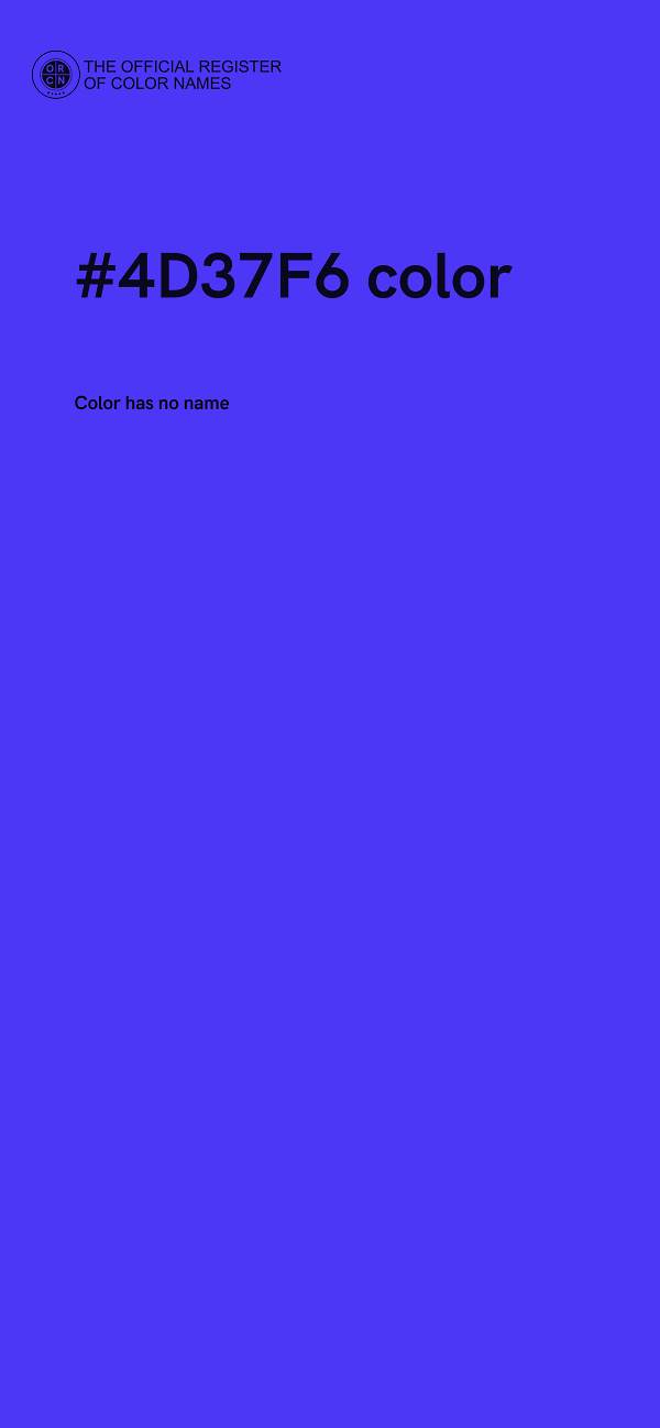 #4D37F6 color image