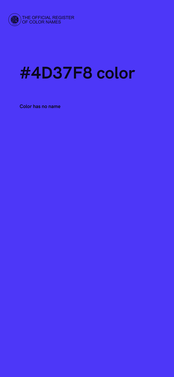 #4D37F8 color image