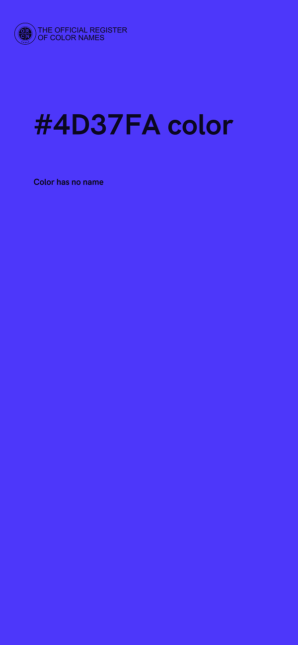 #4D37FA color image