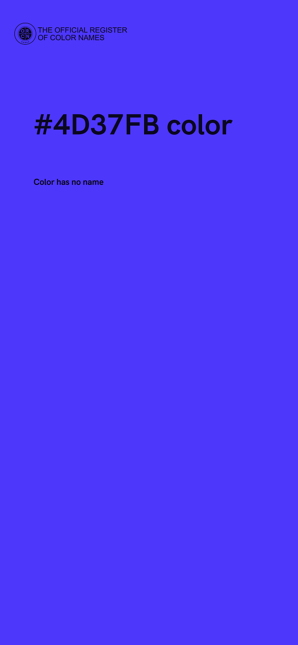 #4D37FB color image