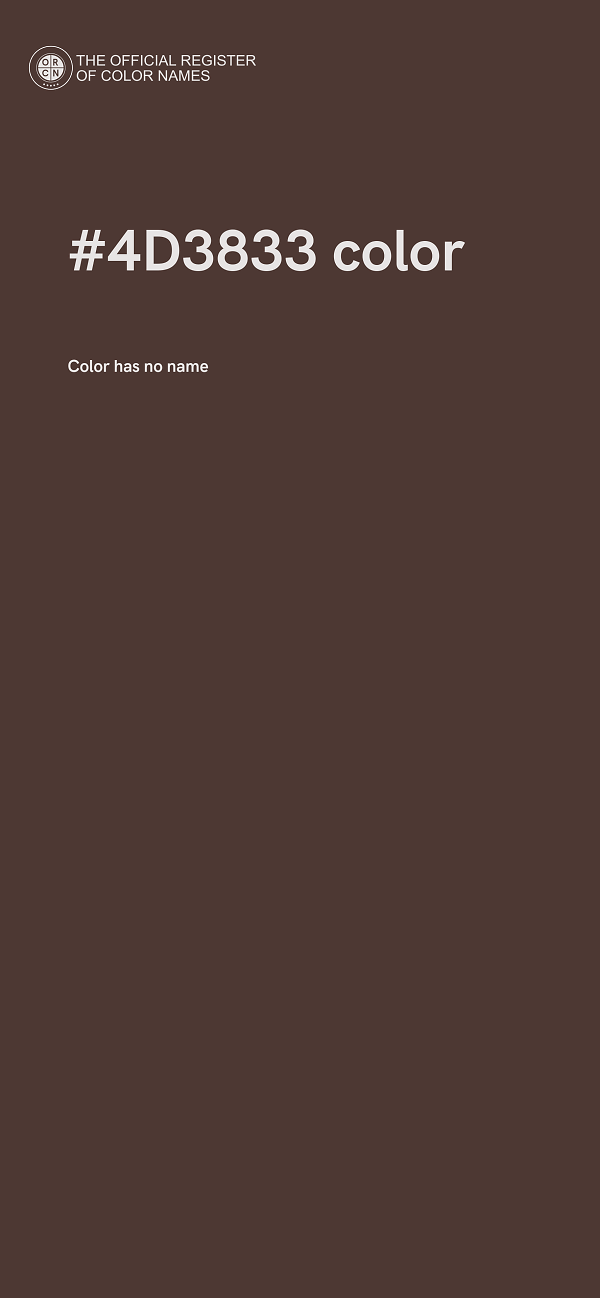 #4D3833 color image