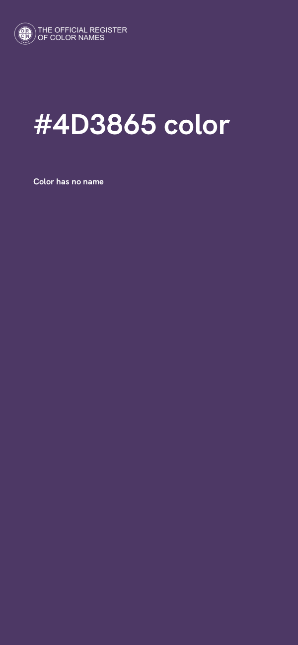 #4D3865 color image