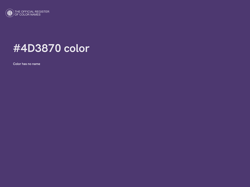 #4D3870 color image