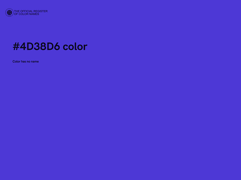 #4D38D6 color image