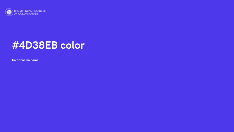 #4D38EB color image