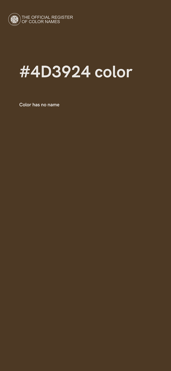 #4D3924 color image
