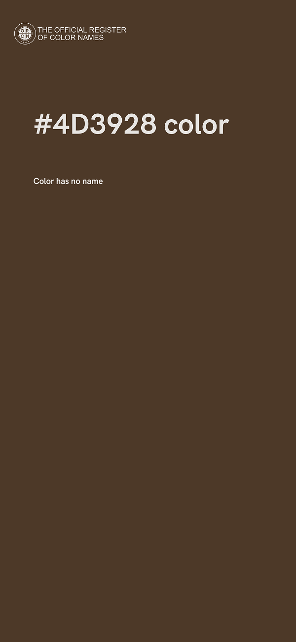 #4D3928 color image
