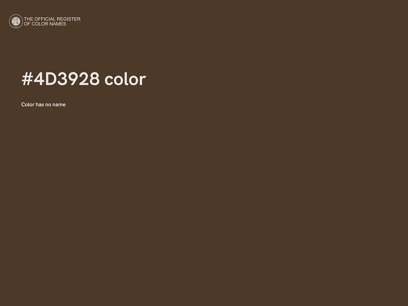 #4D3928 color image