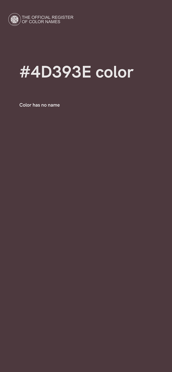 #4D393E color image