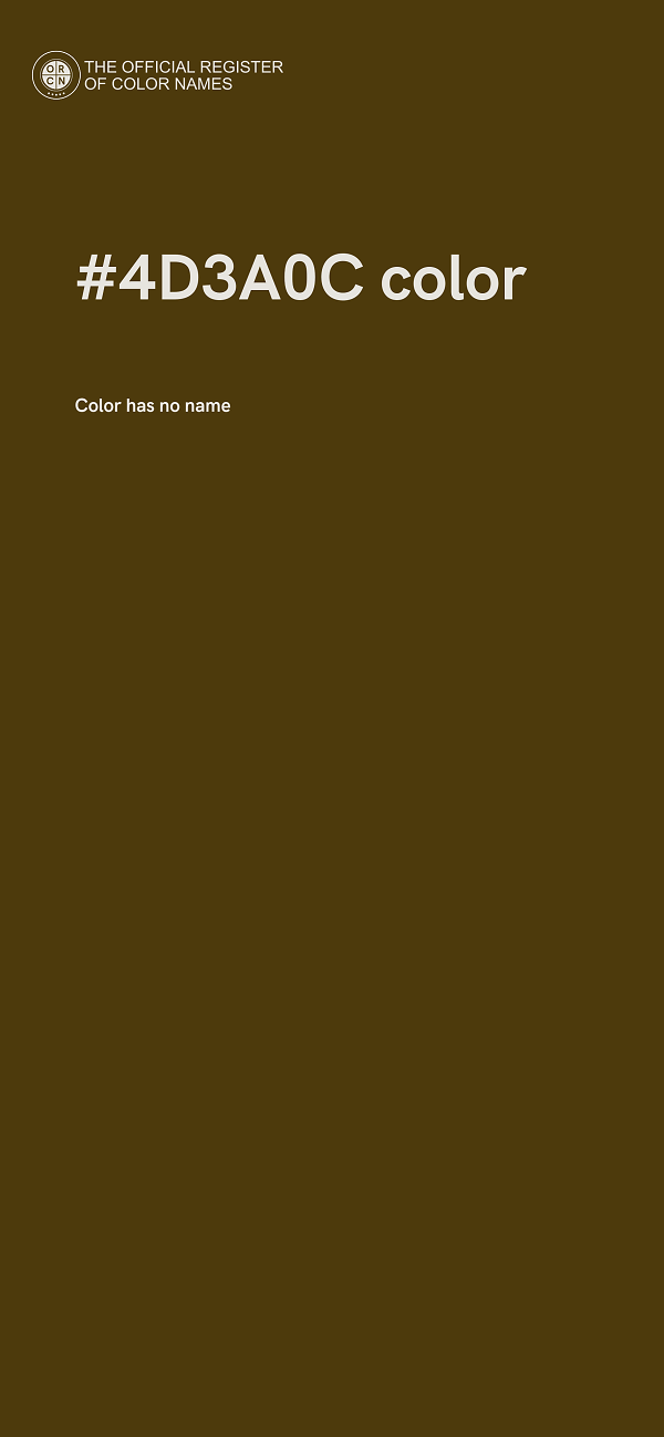 #4D3A0C color image