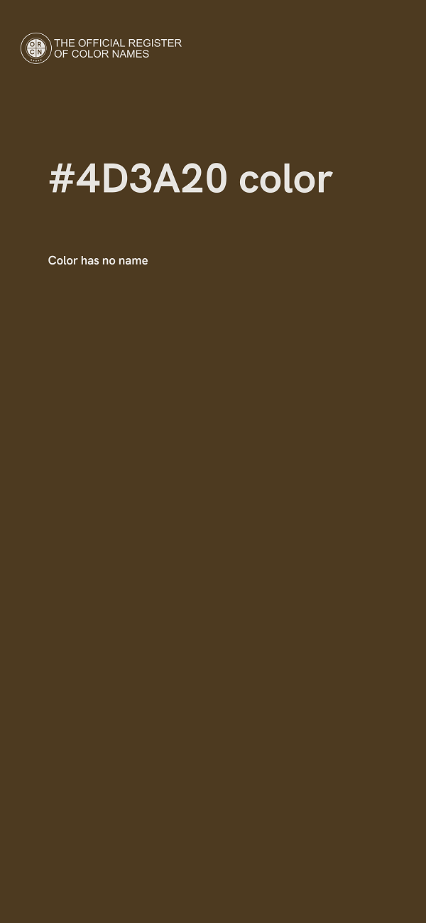 #4D3A20 color image